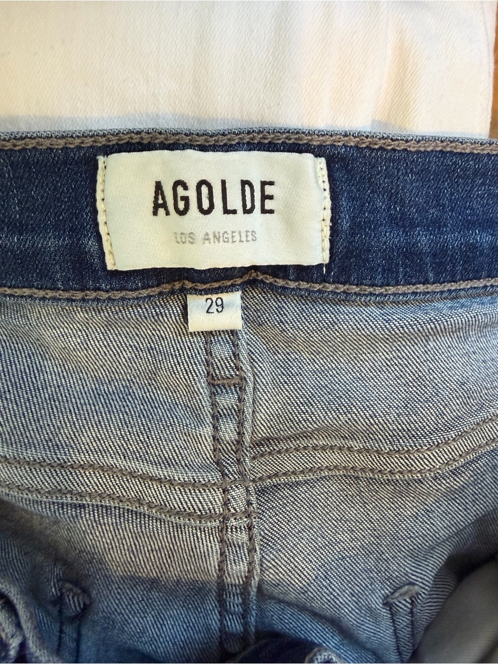 Agolde Dark Blue High-Rise Cropped Slim Jeans - Picture 4 of 4